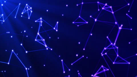 Abstract digital plexus background of blue purple shining lines and dots Stock-Footage 246721116