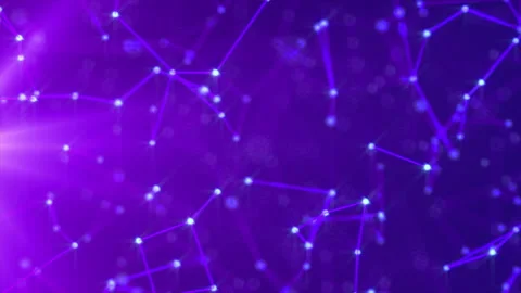 Abstract digital plexus background of purple shining lines and dots. Stock-Footage 244605471