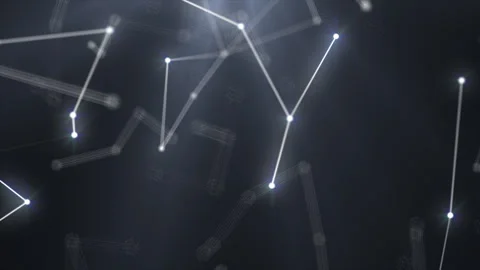 Abstract digital plexus background of white shining lines and dots Stock Footage 246995928