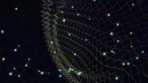 Abstract Digital Plexus Mesh Animation for Tech Backgrounds Video stock 332392401
