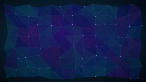 Abstract digital plexus network background with blue geometric nodes Stock Footage 335942235