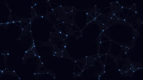 Abstract Digital Plexus Network Background with Glowing Nodes and Lines Stock Footage 341990653
