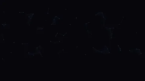 Abstract digital plexus network connections floating on dark background cin.. Stock Footage 341658515