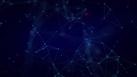 Abstract digital plexus network. Glowing data connection. Futuristic. Stock Footage 312954260