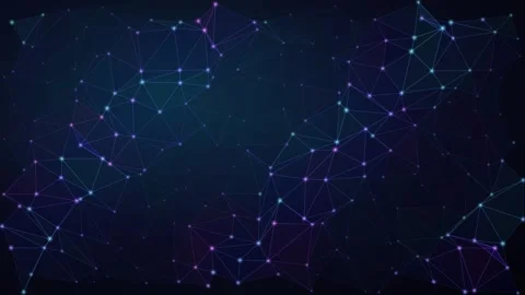 Abstract digital plexus network with glowing blue and purple nodes Stock Footage 335893922