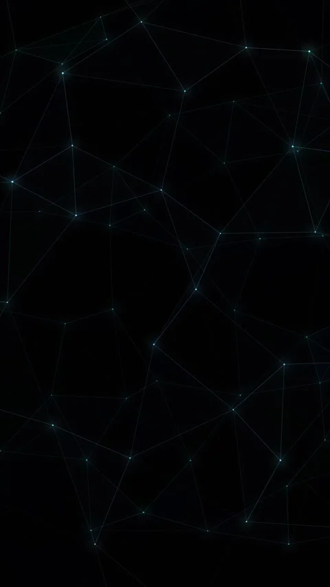 Abstract Digital Plexus Network Loop Animation in Vertical Format Stock Footage 345209022