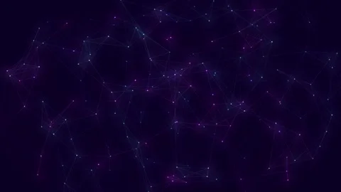Abstract Digital Plexus Network Loop on Dark Background Stock Footage 346569693