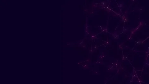 Abstract Digital Plexus Network Loop with Glowing Particles Stock Footage 347935499
