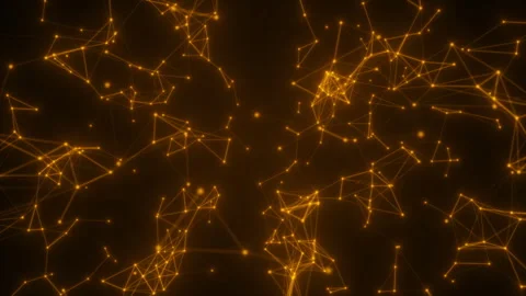 Abstract digital plexus from triangle of lines, dots and triangles Stock Footage 337864886
