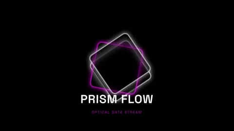 Abstract digital prism flow logo animation template for futuristic tech bac.. Stock Footage 337655882