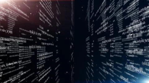 Abstract digital program code in blocks on a black background 스톡 일러스트