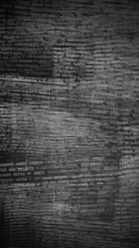 Abstract Digital Programming Code Background with Glitch Effect 動画素材 335371993