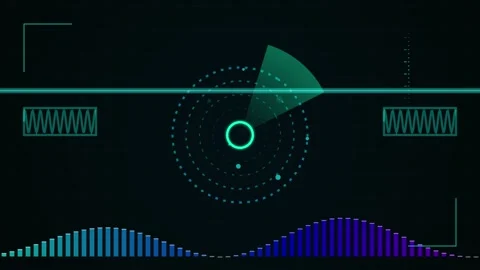 Abstract Digital Pulse Technology Data Flow Motion Background Stock Footage 345515599