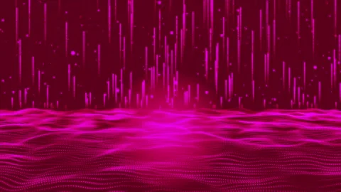 Abstract digital purple dot wave and particle flying up light abstract back.. Video stock 295188349