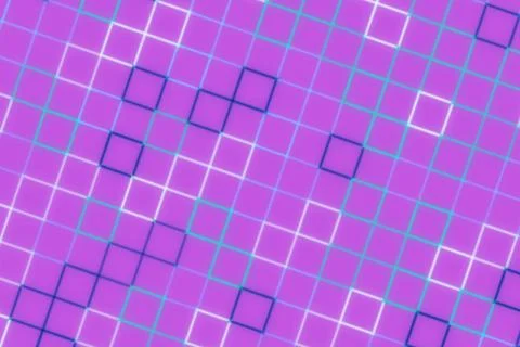 Abstract digital purple squares pattern with glowing lines 스톡 일러스트