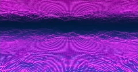 Abstract digital purple waves 15 second loop Stock Footage 131760467