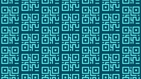 Abstract Digital QR Code Pattern Seamless Loop Background. Stock Footage 341402566