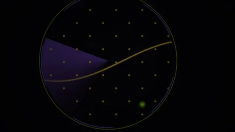 Abstract digital radar animation with scanning beam and grid pattern. Stock Footage 341805201