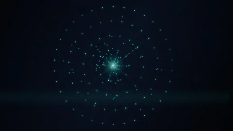 Abstract Digital Radar Grid and Glowing Network Animation Vídeos de archivo 344232915