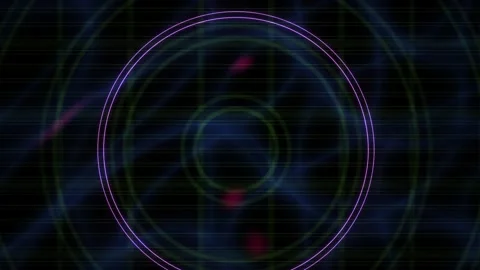 Abstract Digital Radar Interface Scanning Motion Graphics Background. Stock Footage 341786309