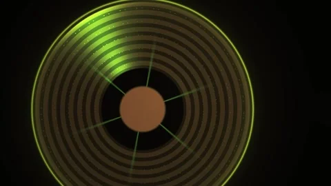 Abstract Digital Radar Scanner Animation with Pulsing Green Light Waves. Stock Footage 341786439