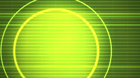 Abstract Digital Radar Screen Animation with Pulsing Green Circular Wave Ef.. Stock Footage 341786484