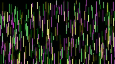 Abstract Digital Rain Background Loop with Colorful Vertical Lines Stock Footage 333083866
