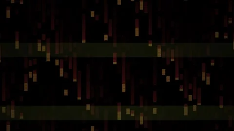 Abstract digital rain of colorful data streams on black background. Video stock 334450671