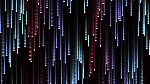 Abstract digital rain curtain: flowing vibrant binary code data stream visu.. Stock Footage 340377935