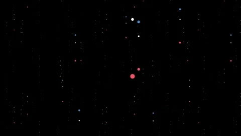 Abstract Digital Rain Effect with Glowing Particles on Black Background. Stock Footage 340056537