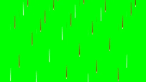 Abstract digital rain effect with glowing light streaks on green background Stock Footage 340905213