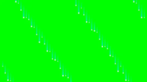 Abstract digital rain effect with light trails on a vivid green background Stock Footage 340263366
