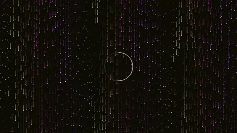 Abstract digital rain falling on black screen, data flow simulation for bac.. Stock Footage 342094333