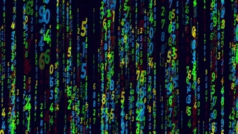 Abstract Digital Rain Stock Footage 256077836