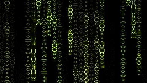 Abstract Digital Rain of Geometric Shapes and Patterns. Stock Footage 334451201