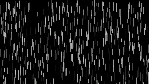 Abstract digital rain streaks falling on a dark screen | Background loop Stock Footage 336506098