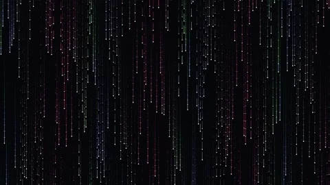 Abstract digital rain stream effect on black screen, falling data code visu.. Stock Footage 341055338