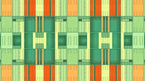 Abstract digital rectangles pattern. 3d rendering seamless loop animation 4K UHD Stock Footage 124591348