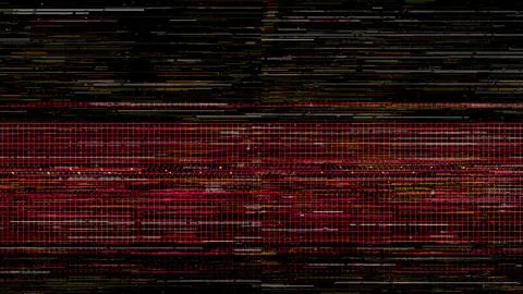 Abstract digital rendering of a corrupted data stream with glitches and pixel 库存插图