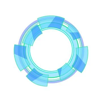 Abstract digital ring creating energy wave effect Stock Illustration