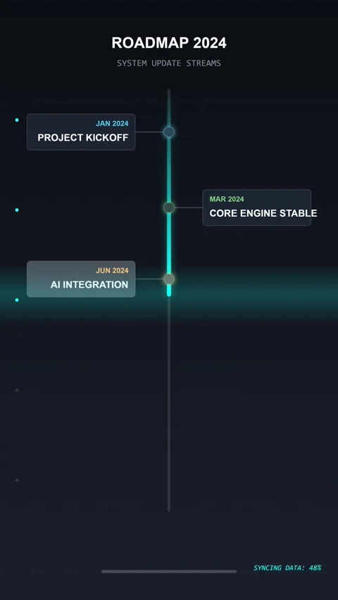 Abstract Digital Roadmap: Glowing Data Flow and Network Connections Stock Footage 344937089