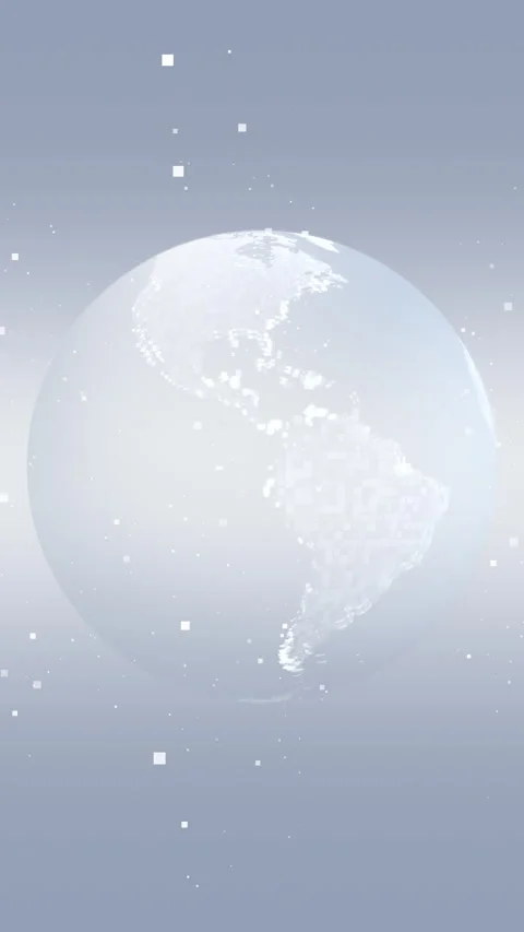 Abstract Digital Rotating Earth Globe Animation Loop Stock Footage 328717781