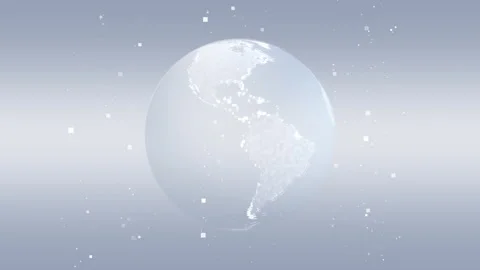 Abstract Digital Rotating Earth Globe Animation Loop Stock Footage 328717782