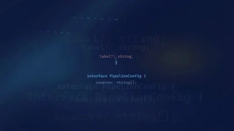 Abstract digital screen with scrolling computer code and data analytics Stock Footage 336779789
