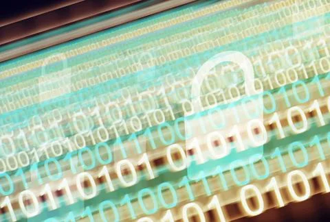 Abstract Digital Security Technologies Background Иллюстрация