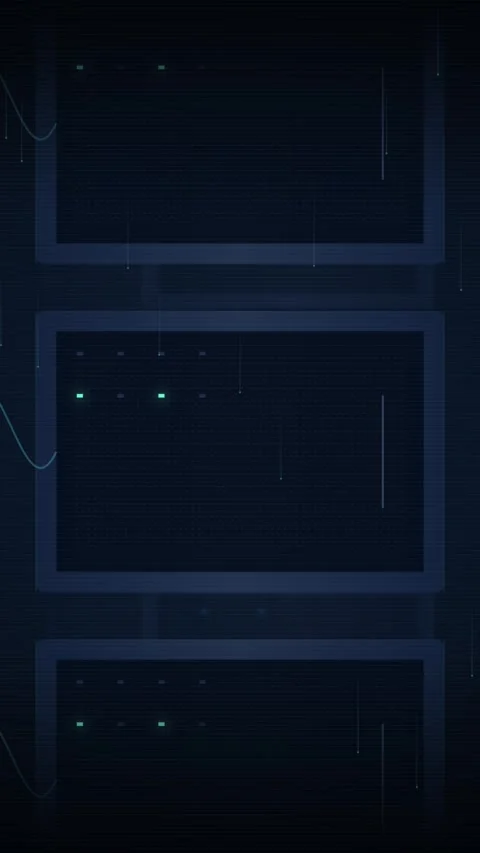 Abstract Digital Server Rack Data Center Background Stock Footage 346196651