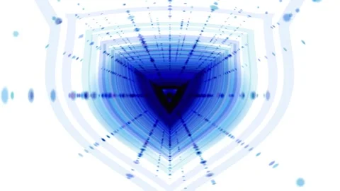 Abstract Digital Shield Tunnel Stock Footage 289136626