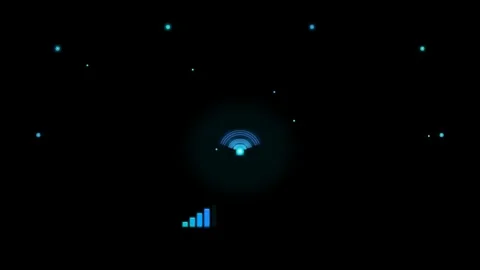 Abstract digital signal wave visualization for data transfer loading screen.. Stock Footage 336837328