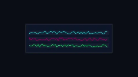 Abstract Digital Signal Waveform Motion Line Data Stock Footage 341844991