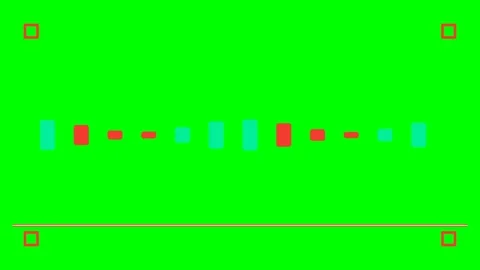 Abstract digital signal waveform visualization on a vibrant green background Stock Footage 340902517